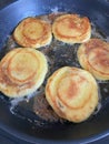 Sweet pancakes with brown sugar syrup filling (Hotteok)