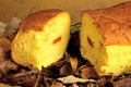 Sweet panettone cake traditional pastry