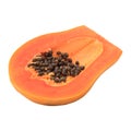 Sweet papaya isolated white