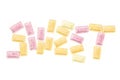 Sweet pastel candy isolated on white Royalty Free Stock Photo