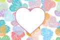 Sweet pastel color heart, romantic wallpaper Royalty Free Stock Photo
