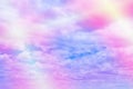 Sweet pastel colored cloud and sky with sun light, soft cloudy w