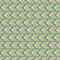 Sweet and pastel Geometric seamless pattern mix with circle triangle stripe in horizontal retro mood design for fashion,fabric,web