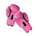 Sweet pastel pink color genuine leather boxing gloves