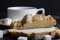 Sweet pastry made of wheat flour with the addition of sweet cottage cheese from milk Royalty Free Stock Photo