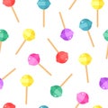 Sweet pattern. Candy color background. Vector illustration