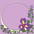 Sweet pea background on violet Royalty Free Stock Photo