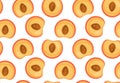 Sweet peach or apricot with seed pattern print