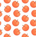 Sweet peach ripe organic meal seamless pattern