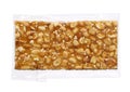 Sweet peanut and sesame candy strips in wrap