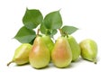 Sweet pears and leaf Royalty Free Stock Photo