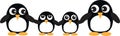 A sweet penguin family header or banner