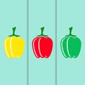 Sweet pepper icons