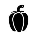 Sweet pepper silhouette on a white background. Bell pepper vector icon. Royalty Free Stock Photo