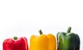 Sweet pepper on white background, paprika