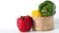 Sweet peppers, spicy vegetables and Asians used in cooking,