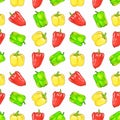 Sweet Peppers watercolor pattern, can be used as a fashionable background for websites, wallpapers, packaging, posters