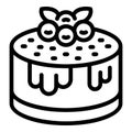 Sweet pie icon outline vector. Sweet cake