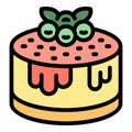 Sweet pie icon vector flat