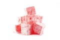 Sweet pieces of turkish delight Royalty Free Stock Photo