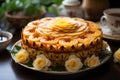 Sweet pineapple pie: homemade goodness Royalty Free Stock Photo