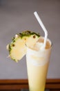 Sweet pineapple smoothies Royalty Free Stock Photo