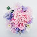 Sweet Pink bouquet on white background