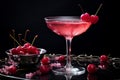 Sweet Pink cocktail. Generate Ai Royalty Free Stock Photo