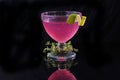 Sweet pink cocktail with lemon Royalty Free Stock Photo