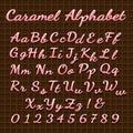 Sweet pink candy lettering font