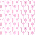 Sweet pink lollipop seamless pattern Royalty Free Stock Photo