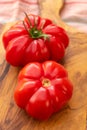 Sweet pink monterosa tomatoes close up Royalty Free Stock Photo