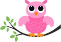 A sweet pink owl