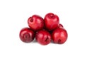 Sweet plums fruit isolated on white background Royalty Free Stock Photo