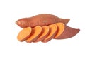 Sweet potato or boniato whole and sliced tubes isolated on white. Transparent png additional format Royalty Free Stock Photo