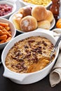 Sweet potato casserole with pecan topping Royalty Free Stock Photo