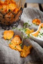 Sweet potato chips Royalty Free Stock Photo