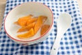 Sweet potato dessert in coconut milk Royalty Free Stock Photo