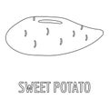 Sweet potato icon, outline style.