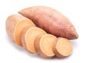 Sweet potato. Isolated on a white background. Royalty Free Stock Photo