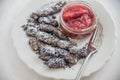 Sweet potato moodles with poppy seeds Royalty Free Stock Photo