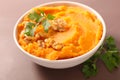 Sweet potato puree Royalty Free Stock Photo