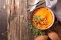 Sweet potato puree Royalty Free Stock Photo