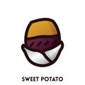 sweet potato. Vector illustration decorative design Royalty Free Stock Photo