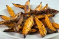 Sweet potato wedges Royalty Free Stock Photo