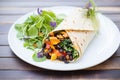 sweet potato wrap with black beans Royalty Free Stock Photo