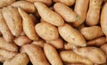 Sweet Potatoes in a market bin.