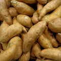 Sweet potatoes seen at the local market