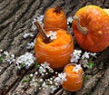 Sweet pumpkin jam in jar Royalty Free Stock Photo