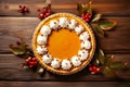 Sweet pumpkin pie for thanksgiving
